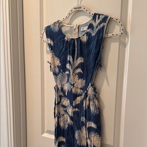 Girls Kensie Navy and Beige Floral Romper